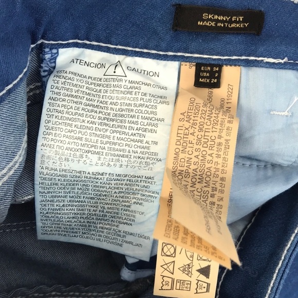 MASSIMO DUTTI |👖Blue High-Rise Stretchy Skinny Jeans - Picture 8 of 8